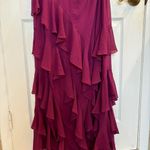 Ralph Lauren NWT Purple Ruffle-Trim Crinkle Georgette Gown dress w flutter skirt Photo 1