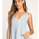 Lulus Adrift Navy Blue and White Striped Back Tie Beach Nautical Tank Top S Photo 0