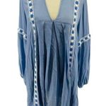 En Crême En Creme Chambray Long Sleeve Lace Dress Womens Medium Photo 1