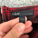 Bebop Plaid Mini Dress Large Red Black Tartan Pinafore Grunge Y2K Punk 90s Photo 3