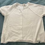 Altar'd State  waffle raw edge short sleeve Photo 0