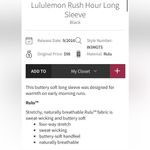 Lululemon Rush Hour Long Sleeve Top Sz 10 Photo 6