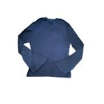 ME+EM Women's L Metallic Sparkle Navy Blue Long Sleeve Ribbed Knit Top Sweater Size L Photo 9