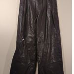 Line and Dot RTR Sz L Black Mika Faux Leather Wide cargo Leg High Waisted Pants Photo 2