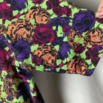LuLaRoe WOMENS SIZE XL DRESS LIME GREEN PURPLE CORAL PINK FLOWERS SOFT COMY Photo 6