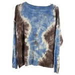 All Worthy tie dye L sweater cotton rayon casual neutral boho fall winter Brown Size L Photo 1