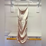 Hello Molly Get Outta Here Satin Dress Light Gold Photo 4