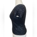 Ann Taylor Beautiful 90s black beaded 100% silk short sleeve top Photo 1