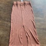 Sundry  by Anthropology Salmon Pencil Skirt W/ Back Slit Lux Rib Adobe Color NWT Photo 2