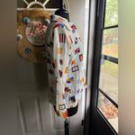 Vintage NOS Montgomery Ward Loomskill nautical flag blouse, size medium White Photo 3