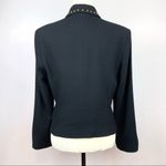 Cache Classic Zip Up Black Blazer Size 10 Photo 2