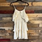 HYFVE  Cream Ruffle‎ Cold Shoulder Dress Size Large Photo 1