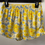 RVCA  Yellow and Gray Floral Women's Athletic Shorts Photo 0