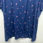 Angels Womens Top 3X Novelty Pineapple Print Casual Everyday Wear Soft Stretch Blue Photo 3