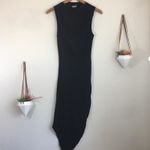 Haute Hippie  black asymmetric draped zipper dress Photo 2