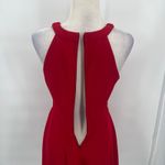 Honey and Rosie Halter Fit Flare Dress Sz M Holiday Bling Belt Valentines Cocktail Photo 6