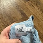 Princess Polly Blue Ribbed Henley Tee Photo 3