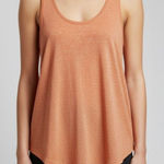 Eileen Fisher  Peach Linen Racerback Tank Top Size Petite Small NWOT Photo 0