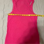 Good American  Bright Pink Ribbed Scoop Neck Tank Top Photo 2