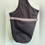 Ewedoos Black Canvas Yoga Mat Bag with Patterned Strap Photo 1
