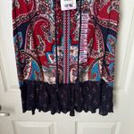 Bila Small Sleeveless Boho Peasant Paisley Floral‎ Print Blouse Photo 5