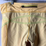Lululemon RUN PACE CAPRI ATHLETIC LEGGINGS WO SIZE 12 YELLOW BLACK ACCENT Photo 7