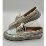 Sperry  Top-Sider Iridescent Sequin Boat Shoes Pink/White EUC!! Photo 0