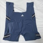 Adidas  baby blue logo stripe high rise yoga pilates leggings size small Photo 2