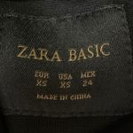 ZARA  Women's Black Long Sleeve Hooded Hoodie Zip Up Trench Rain Coat Jacket XS Photo 3