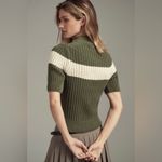 Anthropologie NWT | Pilcro Striped Short Sleeve Mock Neck Sweater | XXS Photo 2