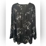 Torrid  Floral Black LS Vneck Blouse XL Photo 1