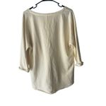Jag Jeans Women's Size Small Debbie Lace Up Cream Sweater Clean Girl Minimalist Photo 3