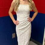 White Prom Dress With Slit Size XS Photo 1