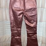 Edikted  Pink Faux Leather Pants Metallic Flared Photo 1