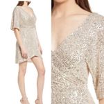 Lulus  Shimmering Gold Sequin Mini Dress Photo 3