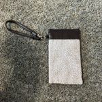 Thirty One Neutral Colors Sunglasses Wristlet Pouch Purse Pebbled Print Photo 1