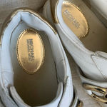 Michael Kors Women's Kenna Embellished Sneakers In Optic White Leather Photo 6