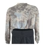Abound NWOT  Women’s Multicolor Tie-Dye Partial Zip Cropped Sweatshirt Size Large Photo 3