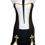 Music Legs Nun Costume Size S/M Black White Halloween Party Cosplay Sexy New Photo 8