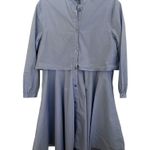 Emporio Armani  Blue Layered Swing Dress Photo 4