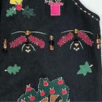 Dress Barn Vintage Black Harvest Whimsical Vest Size Large Photo 6