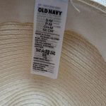 Old Navy NWT Straw-Style Fedora Hat S/M Cream Synthetic Leather Band Photo 3