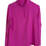 Ibkul Womens Long Sleeve Shirt Large Pink 1/4 Zip Golf Hiking Mesh UPF UV Golf Photo 0