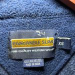 Panhandle‎ Slim Blue Embroidered Fleece Zip Up Vest Western Wear Women's XS Photo 2