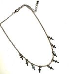 Silver/Gold tone multiple cross choker necklace Gold Photo 1