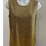 The Travel Collection Slinky XS Gold Glitter Tank Top 90s Y2K (b2a) Photo 0
