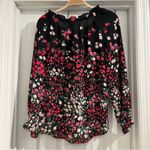 Talbots RSVP by  Women's Smocked Rose Garden Blouse Sz XS Photo 3