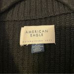American Eagle Black Wool Blend Quarter Zip Pullover Sweater Photo 2