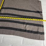 Banana Republic Poncho Sweater Womens M Taupe Cowl Neck Stripe Oversized Slouchy Photo 13