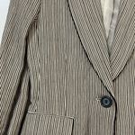 BCBGMAXAZRIA Y2K Striped Textured Blazer w/ Embellished Collar EUC Sz XS Photo 2